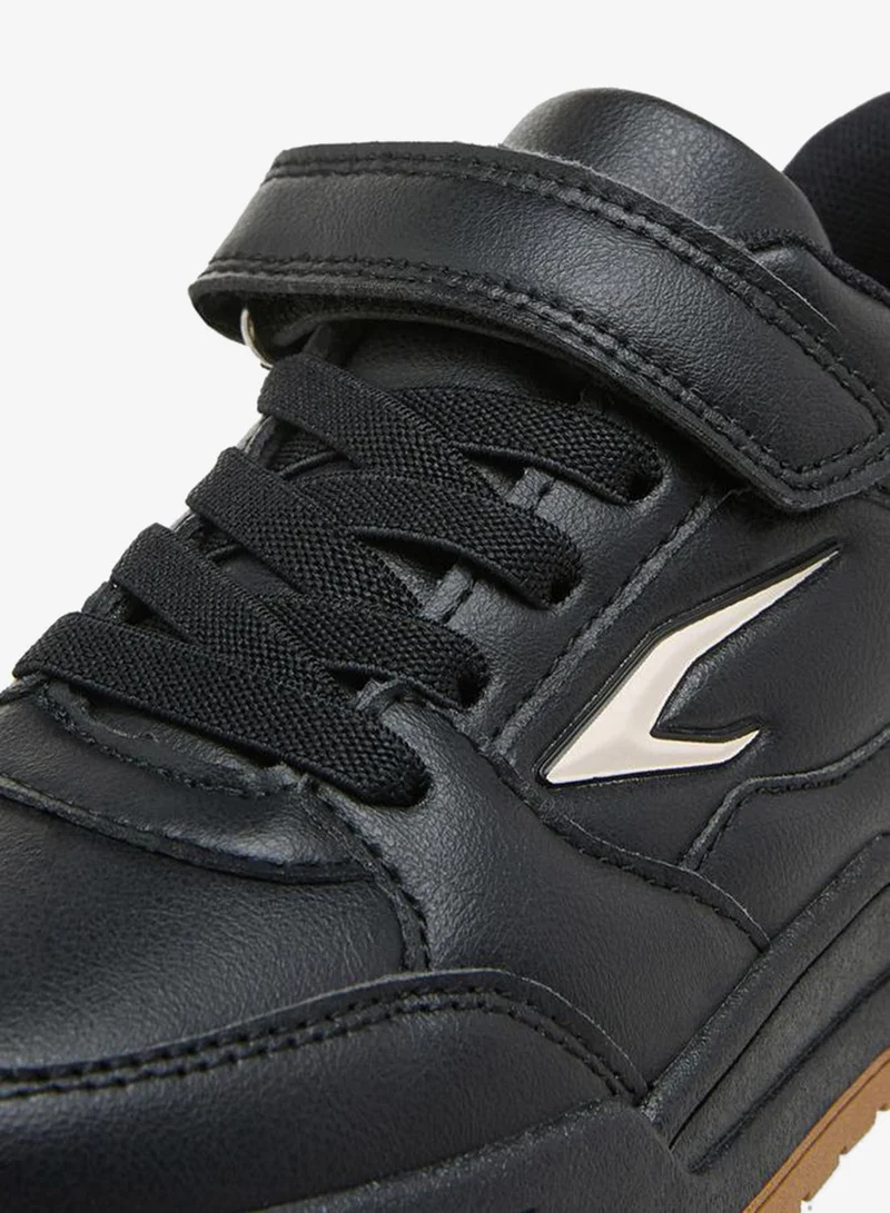 Dash BLACK Boys Hook & Loop Ankle School Sneakers for Men | Best Price UAE