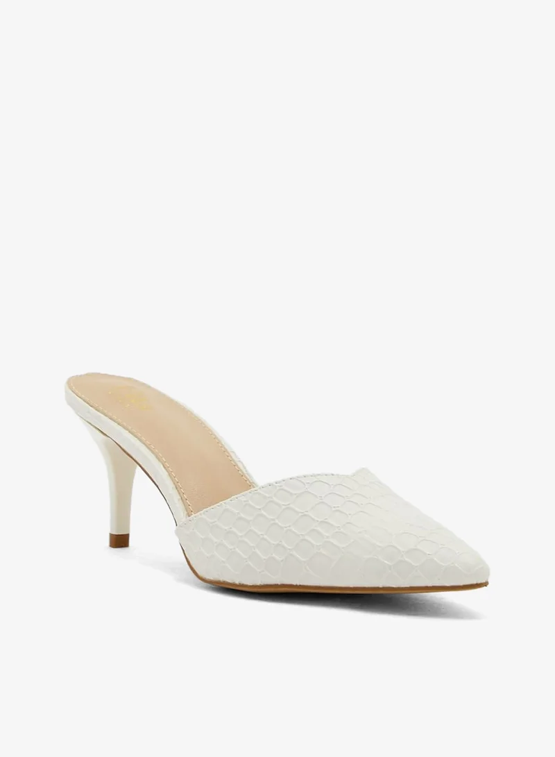 ELLA Croc Effect Slip On Pointed Pump