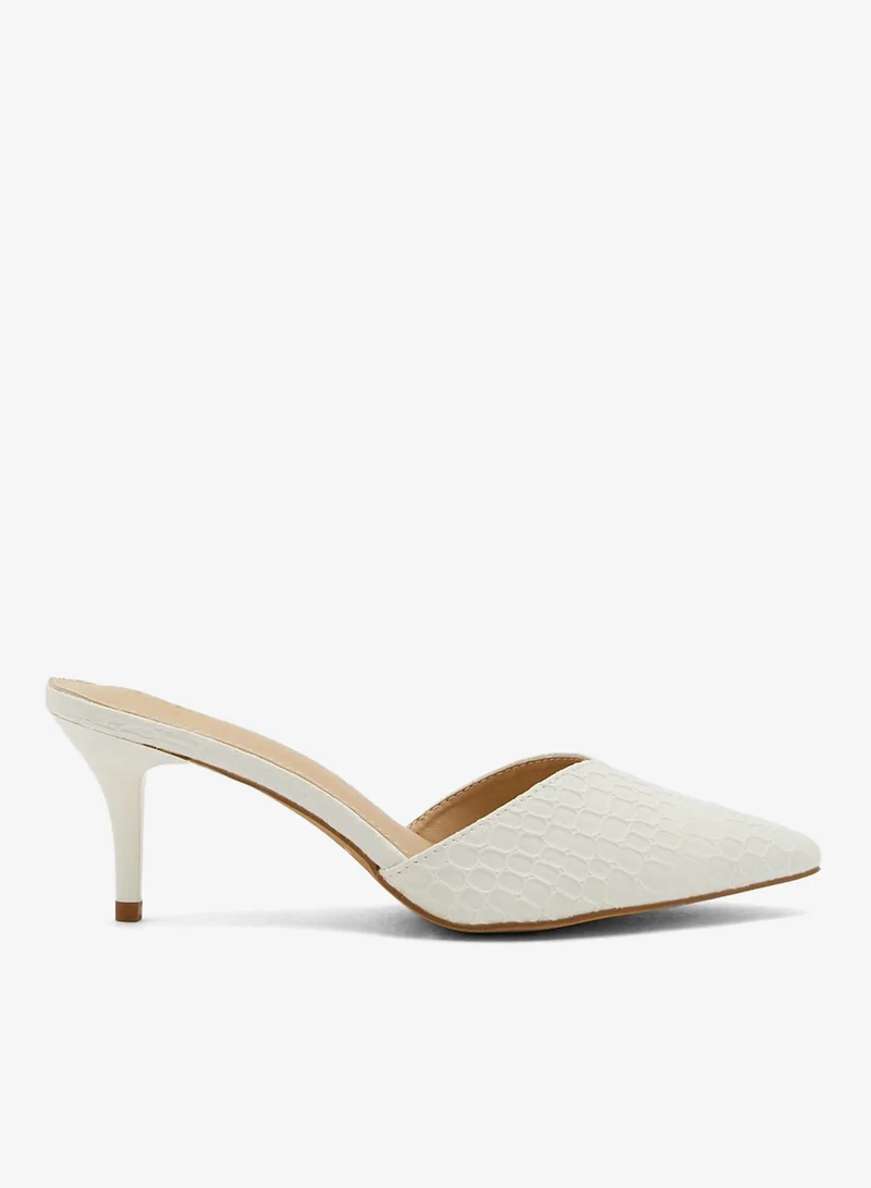 ELLA Croc Effect Slip On Pointed Pump