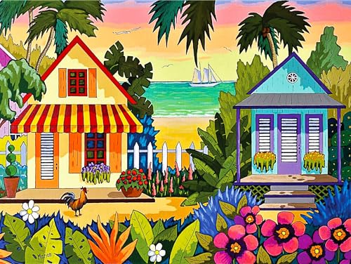Springbok Key West Inspiration 500 Piece Jigsaw Puzzle for Adults Beach Travel Puzzle Unique Cut Pieces Made in USA - Image 1