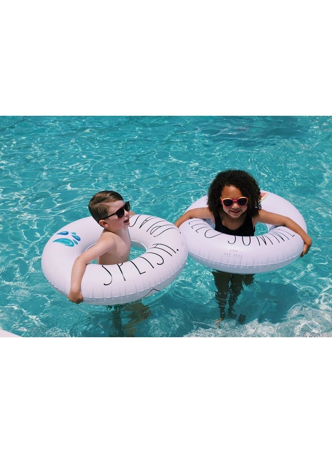 Coconut Float Rae Dunn x CocoNut Float Junior Ring Float - Keep Calm and Kick Theme - 32 Inch Inflatable Raft & Durable Water Inner Tube - Stable Ride-On for Summer Parties & Swim Events - Image 3