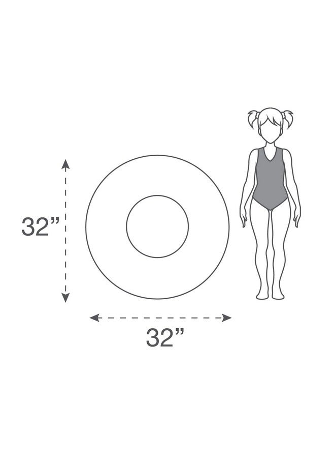 Coconut Float Rae Dunn x CocoNut Float Junior Ring Float - Keep Calm and Kick Theme - 32 Inch Inflatable Raft & Durable Water Inner Tube - Stable Ride-On for Summer Parties & Swim Events - Image 4