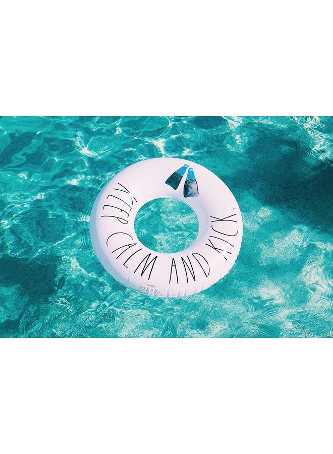 Coconut Float Rae Dunn x CocoNut Float Junior Ring Float - Keep Calm and Kick Theme - 32 Inch Inflatable Raft & Durable Water Inner Tube - Stable Ride-On for Summer Parties & Swim Events - Image 2