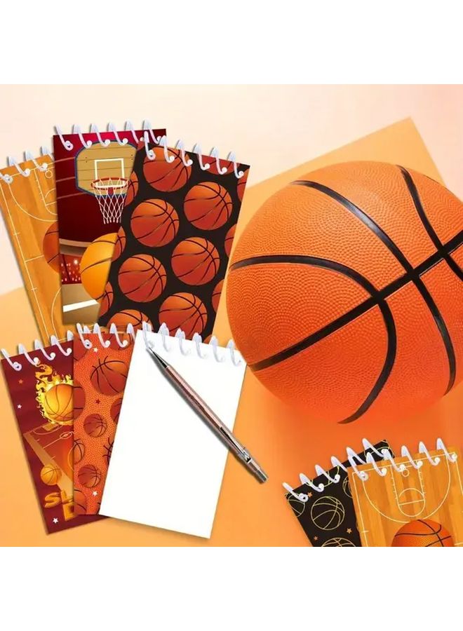 Basketball Themed Notepads 8pcs Coil Bound Tear Off Pages Sports Fan Gift - Image 4