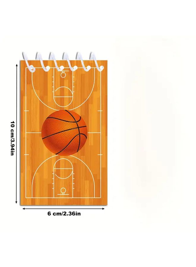 Basketball Themed Notepads 8pcs Coil Bound Tear Off Pages Sports Fan Gift - Image 2