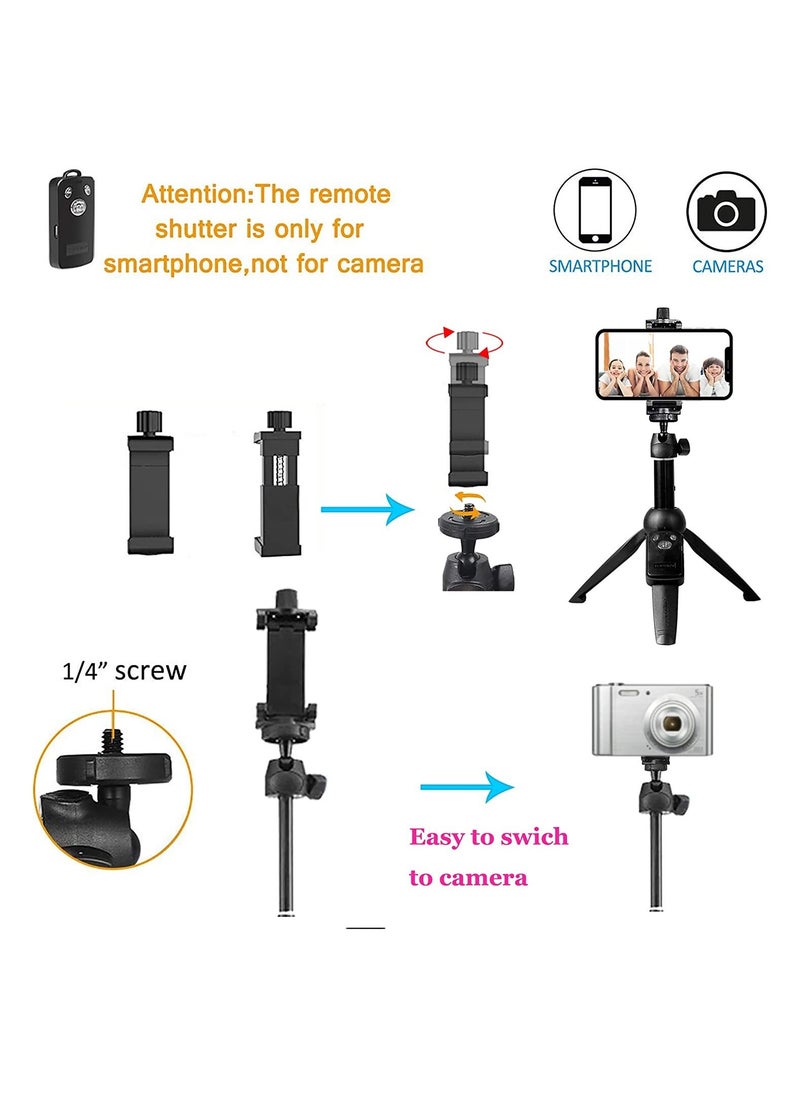 Selfie Stick For Phone Size 4.5-6.2Inch, Extendable Selfie Stick Tripod with Bluetooth Wireless Remote Phone Holder