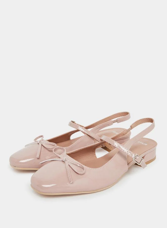 Styli Pink Patent Mary Jane Flats