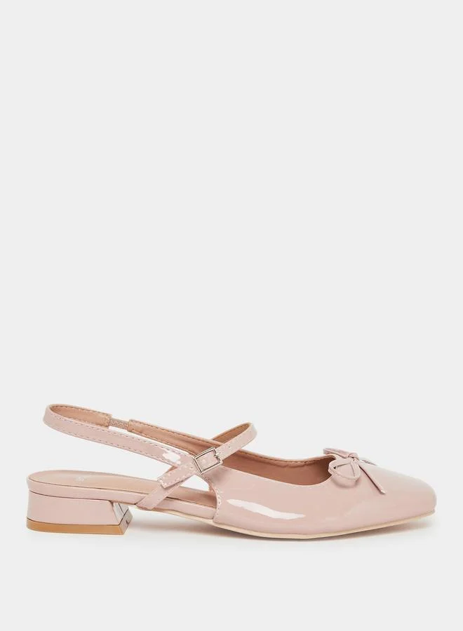 Styli Pink Patent Mary Jane Flats