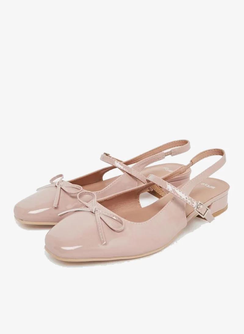 ستايلي حذاء ماري جين فلات لامعة