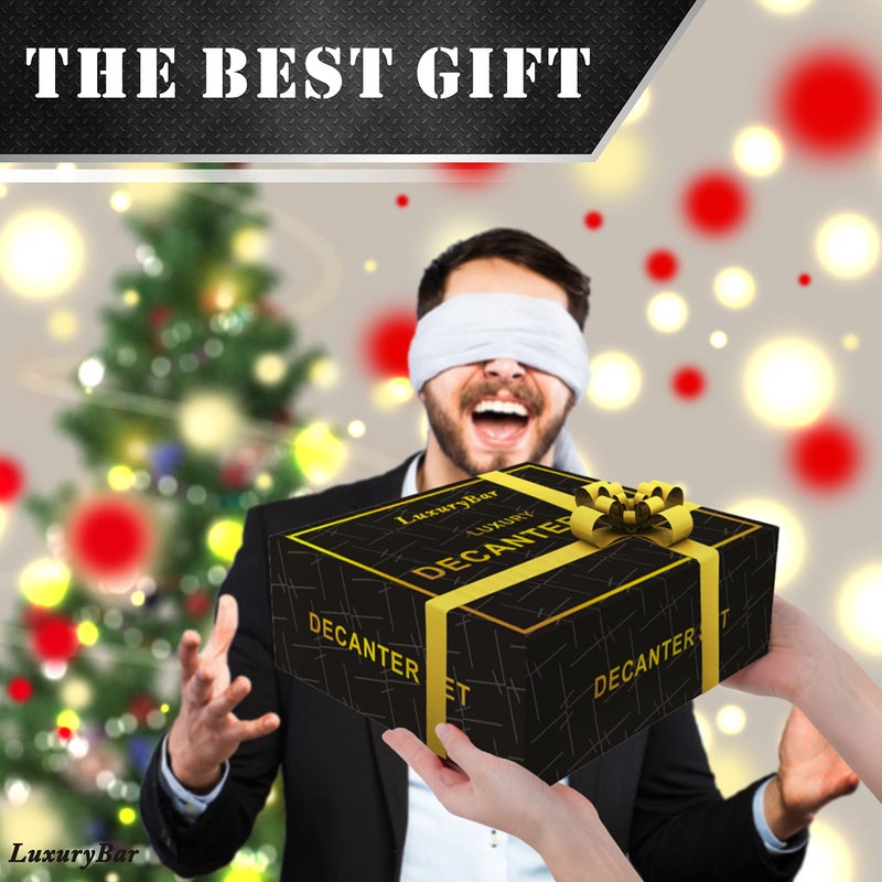 LuxuryBar طقم زجاجات ويسكي دايموند لوكشري بار للرجال مع كرة التبريد والصينية، طقم زجاجات ويسكي موزع مشروبات، هدايا للرجال - Image 3