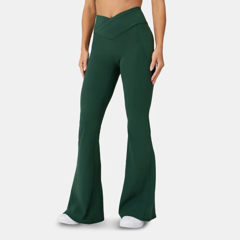 Fabletics ليقنز نسائي بقصة واسعة بتصميم متقاطع Oasis PureLuxe
