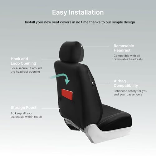 FH Group Car Seat Covers PU Leather 3 Row 8 Seater Car Seat Covers, Airbag Compatible and Split Bench - Fit Most Car, Truck, SUV, & Van (Solid Tan) - Image 4