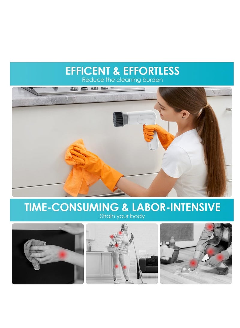 SYOSI Electric Spin Scrubber, Cordless Electric Cleaning Brush with 4 Replaceable Brush Heads, IPX6 Waterproof Electric Shower Cleaning Brush for Walls, Bathtubs, Shoes, Cars and Toilets  - Image 4