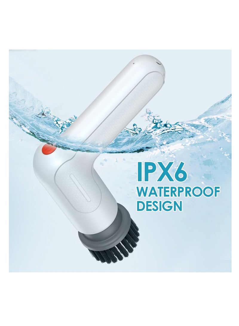 SYOSI Electric Spin Scrubber, Cordless Electric Cleaning Brush with 4 Replaceable Brush Heads, IPX6 Waterproof Electric Shower Cleaning Brush for Walls, Bathtubs, Shoes, Cars and Toilets  - Image 5