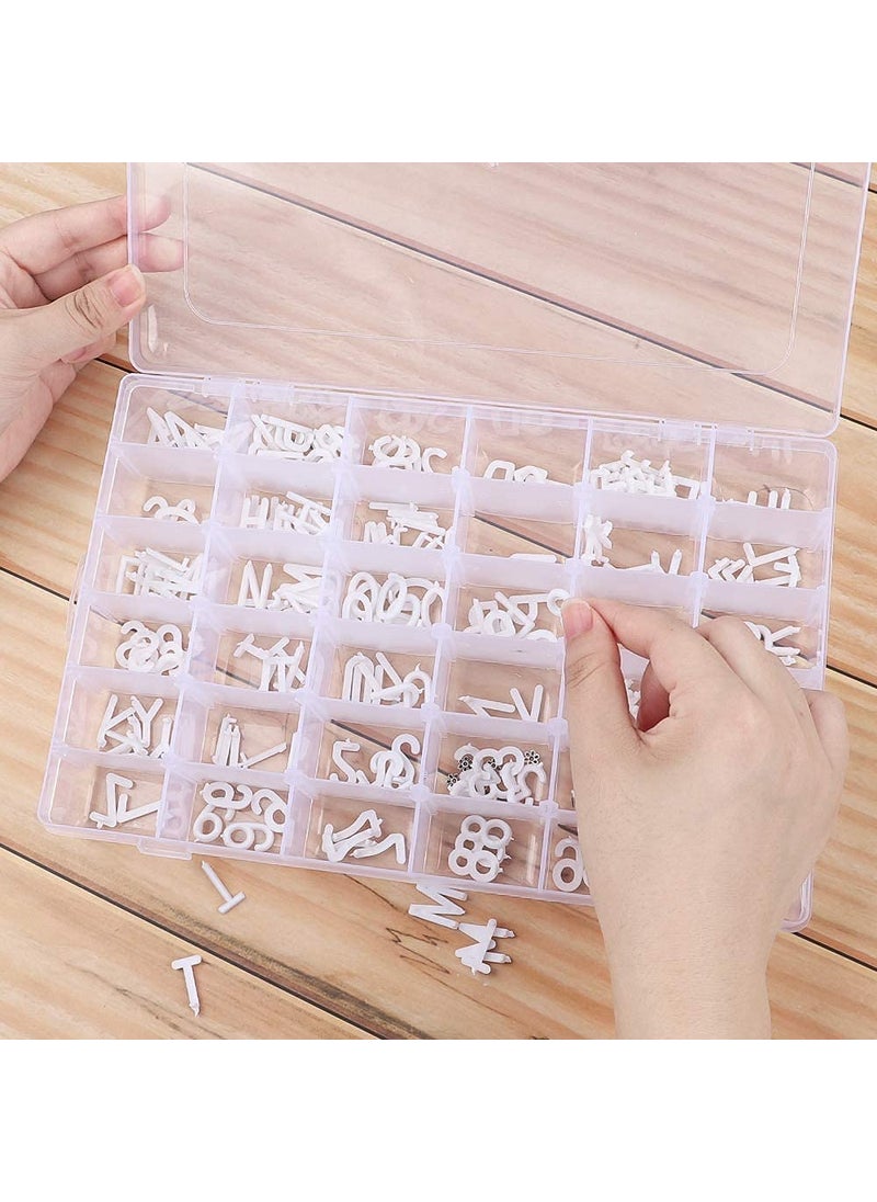 ADDAX MART ADDAX MART Foldable Square Plastic Organizer Jewelry Craft Accessories Storage Box Basket Container with Collapsible Dividers 36 Grid White  - Image 4