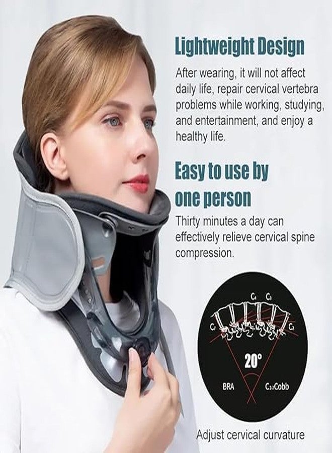 DNESHY Cervical Collar Neck Support Brace (1 Piece, Adjustable Size, Black, Foam), 360° Soft Support Neck Brace for Cervical Spine Pain Relief, Posture Correction & Neck Stretcher, Lightweight & Comfortable Design - Image 2