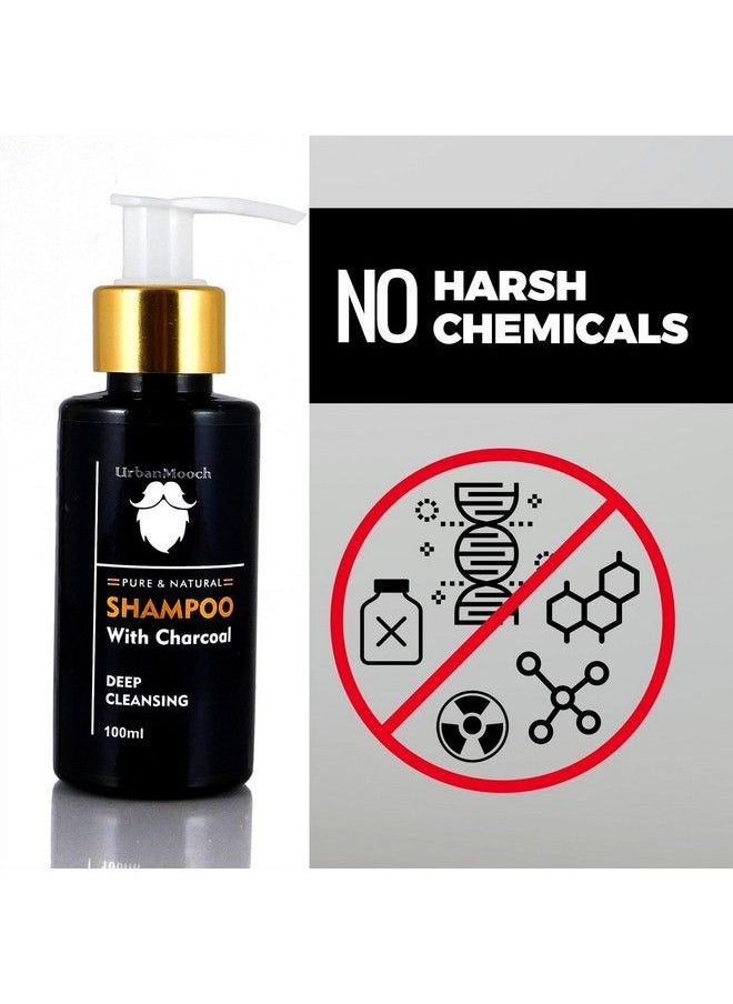 UrbanMooch - Activated Charcoal Shampoo For Men & Women With Apple Cider & Bergamot & With Aloe Vera Extract For Extra Soft Silky & Shiny Hair 100 Ml - Image 1
