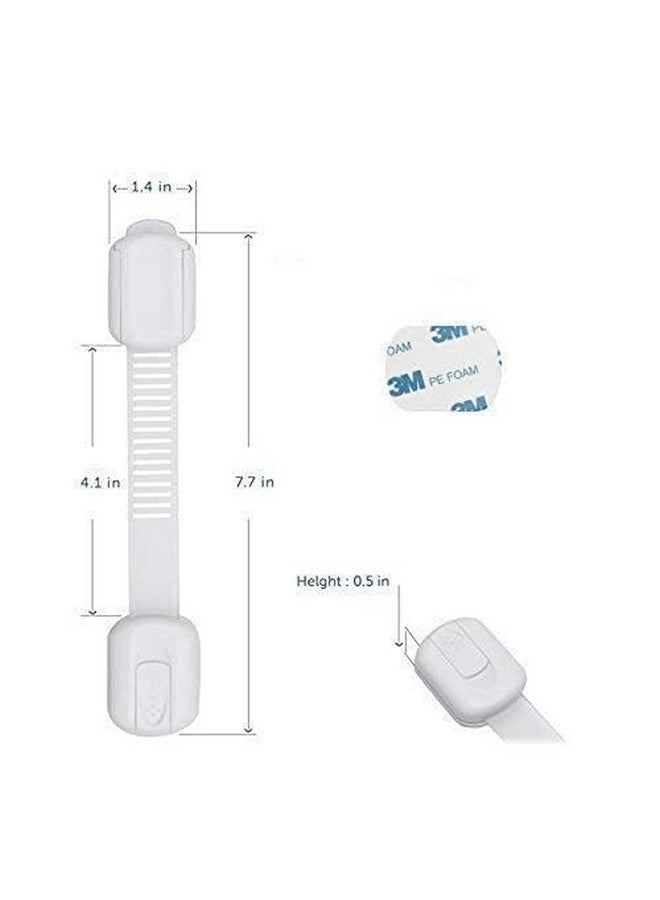 Eco-Baby Safety Cabinet Proofing for Babies - 3M Adhesive Baby Proofing Straps, Refrigerator Lock Straps, Child Proof Locks for Cabinet, Toilet Seat, Cupboard,Door with Easy Installation (12 Pack) - Image 3