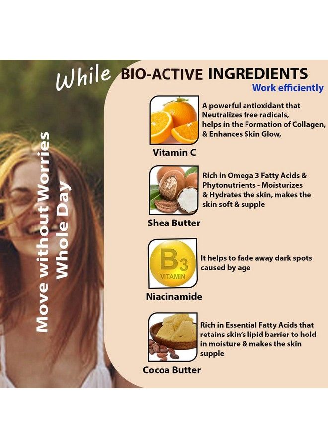 Urbaano herbal Vitamin C Brightening Cream Face Moisturizer For Glowing & Nourishing Skin For Women & Men 50Gm - Image 3