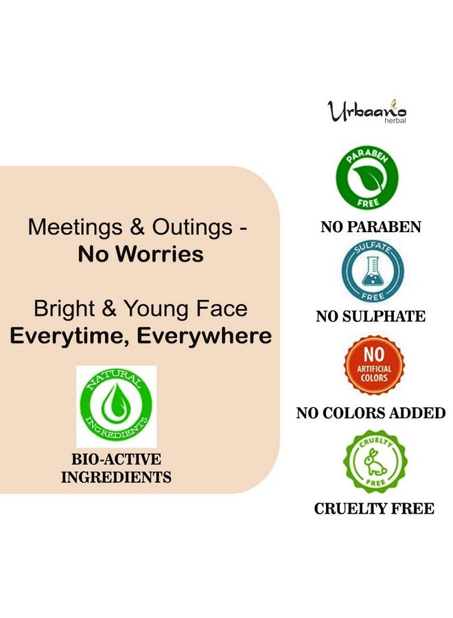Urbaano herbal Vitamin C Brightening Cream Face Moisturizer For Glowing & Nourishing Skin For Women & Men 50Gm - Image 4