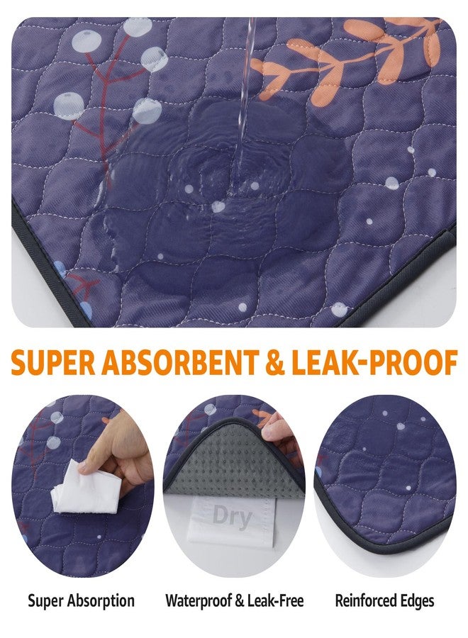 LOOBANI Reusable Pee Pads for Dogs: 2 Pack Washable Puppy Training Pads 24" x 36", Waterproof Dog Pee Pads Non-Slip, Absorbent Dog Whelping Pad for Playpen, Crate, Floor, Sofa, Purple - Image 2