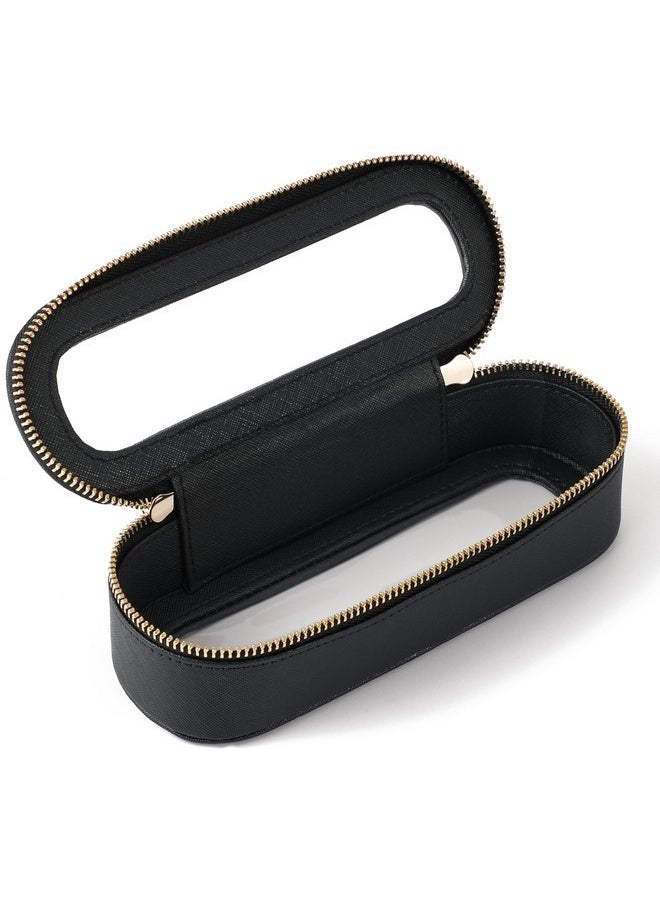 Aveniee - Slim Clear Makeup Brush Bag, Small Cosmetic Brush Holder, Mini Toiletry Bag Travel Case For Women, Thin Make Up Bags With Dual Zipper, Cute Travel Essentials Bag Organize - Black - Image 1