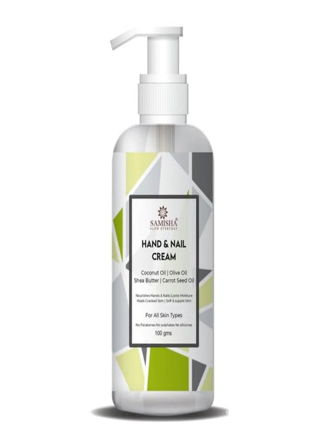 ساميشا كريم ساميشا لتقوية اليدين والأظافر يومياً لليدين الجافتين والخشنتين | غير دهني وغير لزج | ترطيب خفيف الوزن بزيت جوز الهند وزيت بذور الجزر (عبوة واحدة) - Image 2
