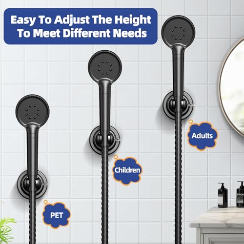 AQUAROYAL Shower Head Holder with Suction Cup,Handheld Adjustable No Drill Bathroom Wall Mount for Tile/Glass - Image 3