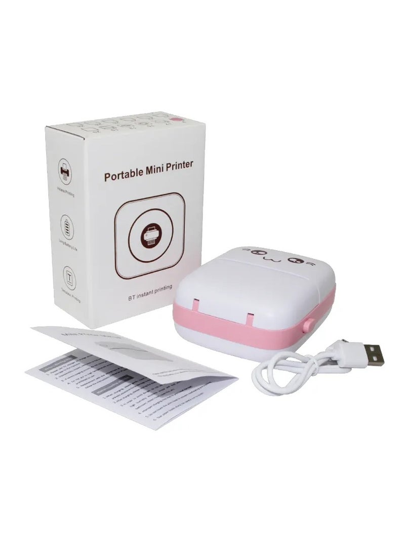 Mini Pocket Mobile Phone Label Printer Handheld Photo Printer with Blue Tooth Thermal for Kids Gift Color Sticker Paper Rolls - Image 1