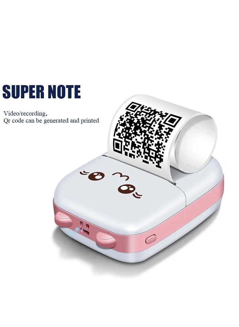Mini Pocket Mobile Phone Label Printer Handheld Photo Printer with Blue Tooth Thermal for Kids Gift Color Sticker Paper Rolls - Image 4