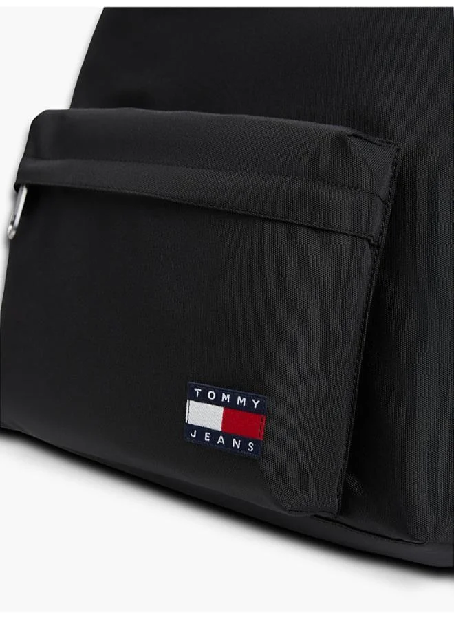 Tommy Jeans Black Essential Textile Dome Backpack  | Best Price UAE