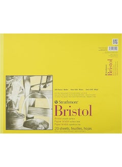 300 Series Bristol Paper Pad Smooth Tape Bound 14X17 Inches 20 Sheets 100Lb 270G Artist Paper For Adults And Students Markers Pen And Ink