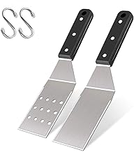 Leonyo Leonyo Griddle Metal Spatula Set of 2, Food Grade Griddle Accessories - Stainless Steel Pancake Hamburger Turner  - Image 1