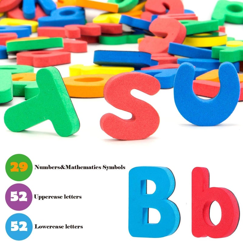 INNOCHEER Magnetic Letters and Numbers for Toddlers, Magnetic Board for Kids, ABC Alphabet Magnets, Educational Dry Erase Board - Whiteboard & Chalkboard for Toddlers Writing & Drawing Kids Toys - Image 3
