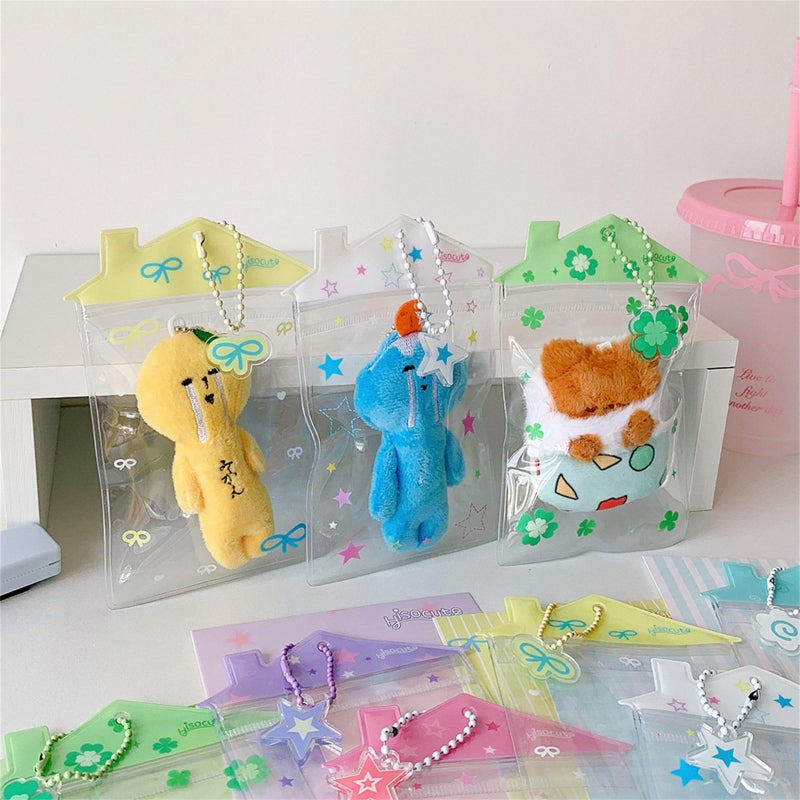 Blue PVC Storage Case For Miniature Stuffed Animals Dolls And Toys - Image 4