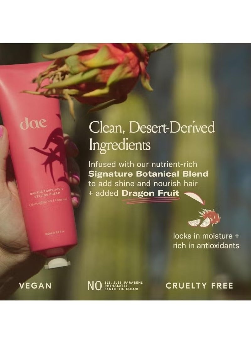 DAE Cactus Fruit 3-In-1 Styling Cream - Smooth Styles, Prep Shiny Blowouts, Defines Curls (5 oz.) - Image 5