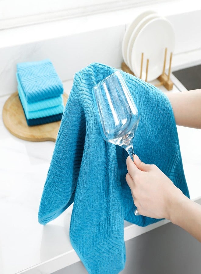 QAJ 100% Cotton Kitchen Towels and Dishcloths Set, Pack of 8 Super Absorbent 16" x 25" Kitchen Towels and 13" x 13" Dish Cloths (400 GSM) - Image 5