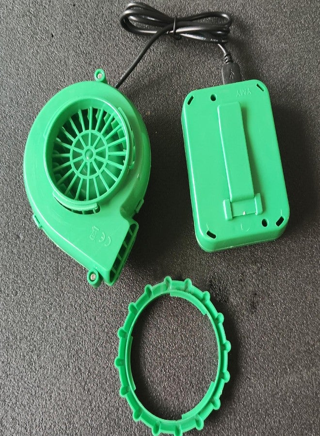 ZCMG Mini Blower Fan Halloween Inflatable Costume Fan Blower for Dinosaur Doll Mascot Head Other Inflatable Game Clothing Suits Xmas Cosplay Festival Parade Dress Up Birthday Party Supplies Green - Image 4