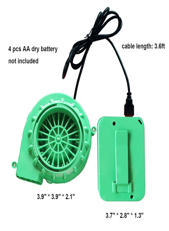 ZCMG Mini Blower Fan Halloween Inflatable Costume Fan Blower for Dinosaur Doll Mascot Head Other Inflatable Game Clothing Suits Xmas Cosplay Festival Parade Dress Up Birthday Party Supplies Green - Image 2