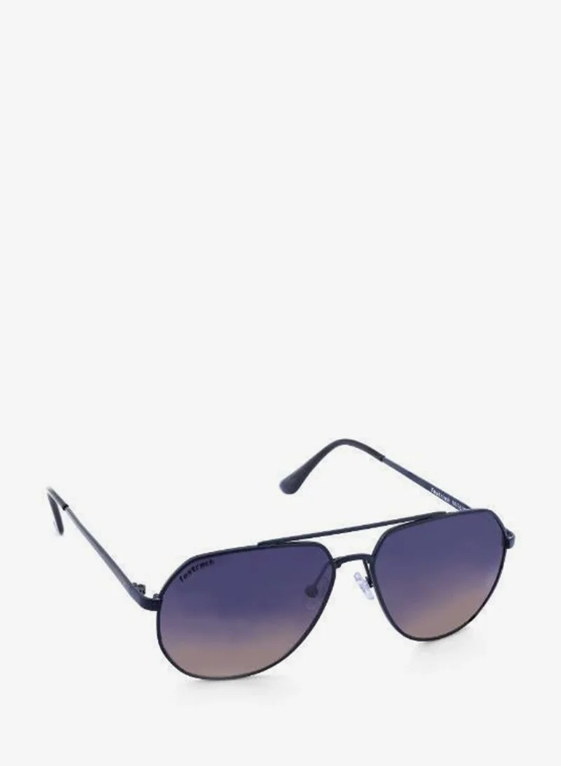 fastrack UV Protection Sunglasses Blue Frame Smoke Mirror Lens 58mm  - M198BR2V