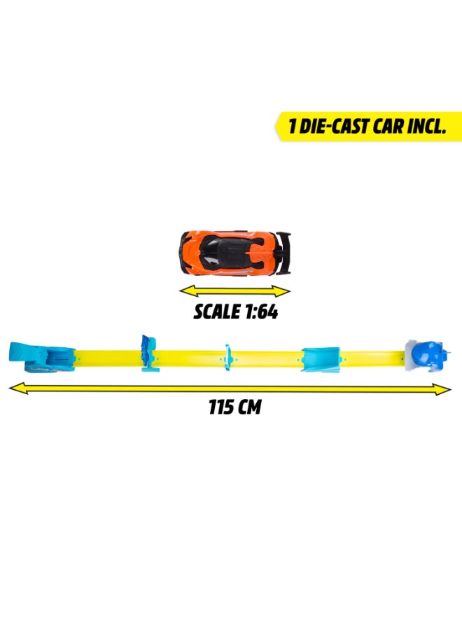 Dickie Item 203333000-Dickie Toys - Car Train Shark Launcher Track Set (115 cm) - Shark Toy with Catapult, Flexible Rails & Obstacles Including Toy Car, for Children from 3 Years - Image 4
