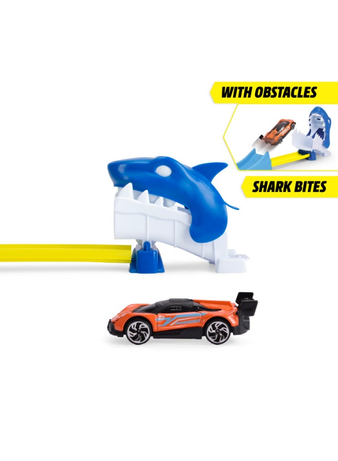 Dickie Item 203333000-Dickie Toys - Car Train Shark Launcher Track Set (115 cm) - Shark Toy with Catapult, Flexible Rails & Obstacles Including Toy Car, for Children from 3 Years - Image 5