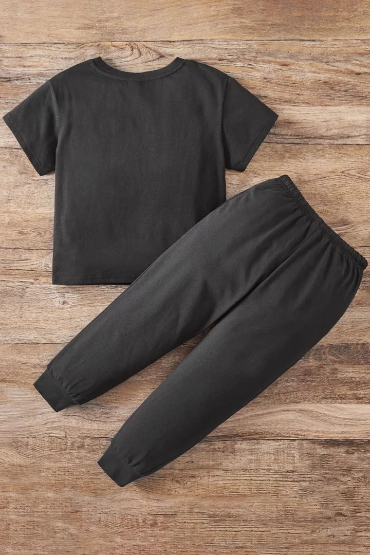 ONLYTRENDWEAR Kids California Bottom - Top Tracksuit Set 3-4 Years Old Black