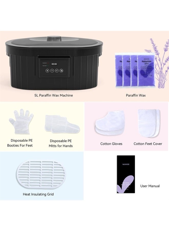 waxkiss Paraffin Wax Machine for Hand and Feet, Waxkiss 5000ml Paraffin Bath with Lavender Paraffin Wax Warmer for Professional Spa & Arthritis Treatment At Home - Image 2