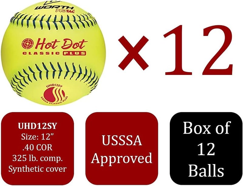 WORTH | Slowpitch Softballs | USSSA Approved | 12 Count | Multiple Options - Image 2