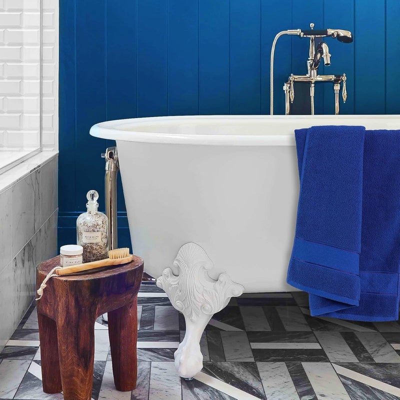 COZYART Royal Blue Bath Towels Set 6 Piece, 2 Bath Towels 2 Hand Towels 2 Washcloths, Luxury 100% Turkish Cotton 650GSM Hotel Quality, Soft, Absorbent, Towel Sets for Bathroom - Image 5