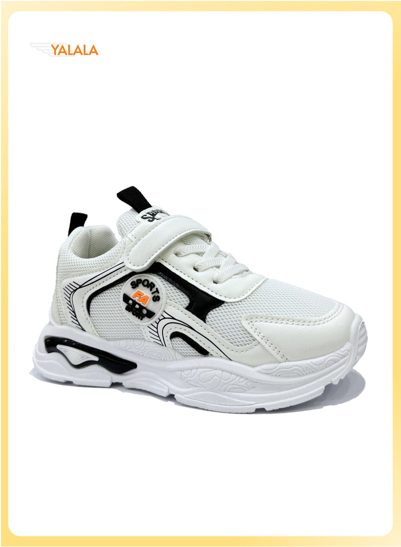 YALALA Comfortable Sneakers for Boys & Girls with Hook and Loop Closure| Breathable Lightweight Running Sneakers for Kids & Teens | Non-slip Soft Sole Fashion Casual Sports Shoes - Image 1
