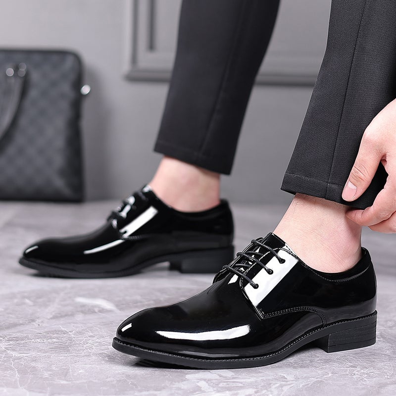 2025 Spring New Men'S Business British Large Size Formal Shoes Groom'S Wedding Shoes Business Leather Shoes Black Men'S Shoes - Image 5