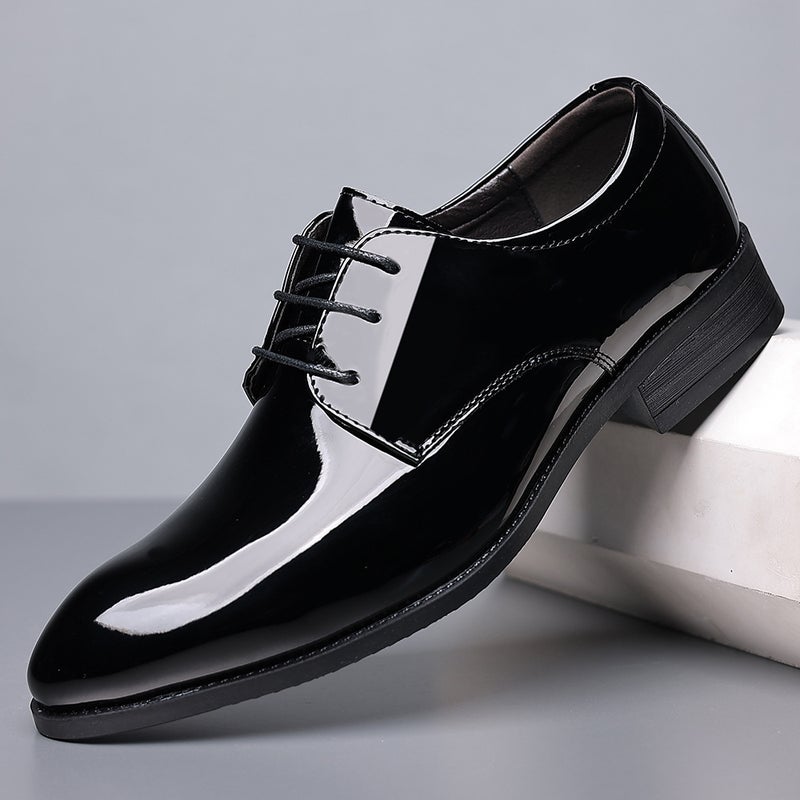 2025 Spring New Men'S Business British Large Size Formal Shoes Groom'S Wedding Shoes Business Leather Shoes Black Men'S Shoes - Image 3
