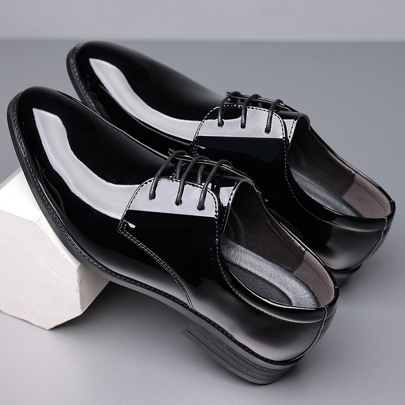 2025 Spring New Men'S Business British Large Size Formal Shoes Groom'S Wedding Shoes Business Leather Shoes Black Men'S Shoes - Image 4